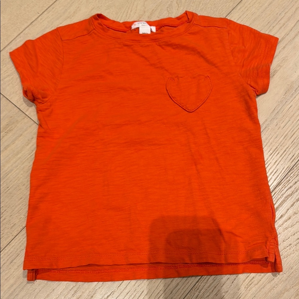 J.Crew Orange Kids T-Shirt with Heart Detail